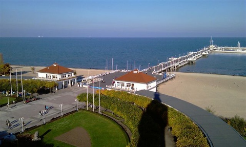 Panorama Sopotu z nadmorskiej latarni